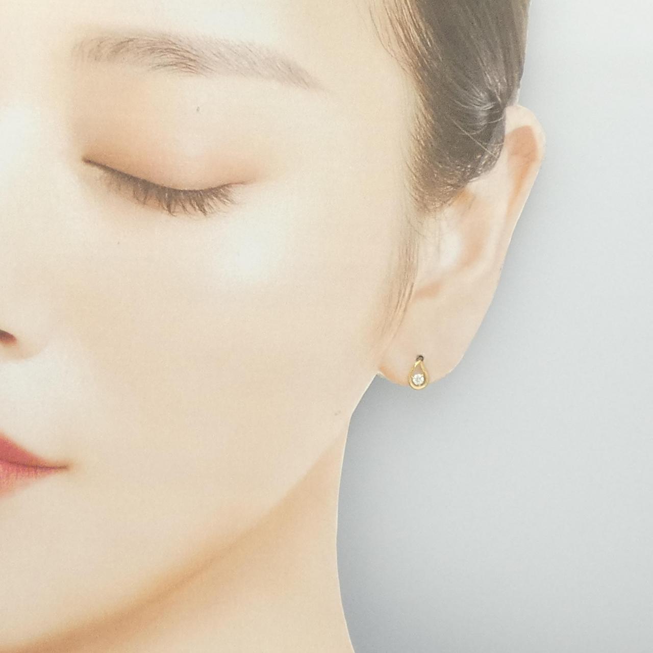 【リメイク】K18YG ダイヤモンド ピアス 0.10CT