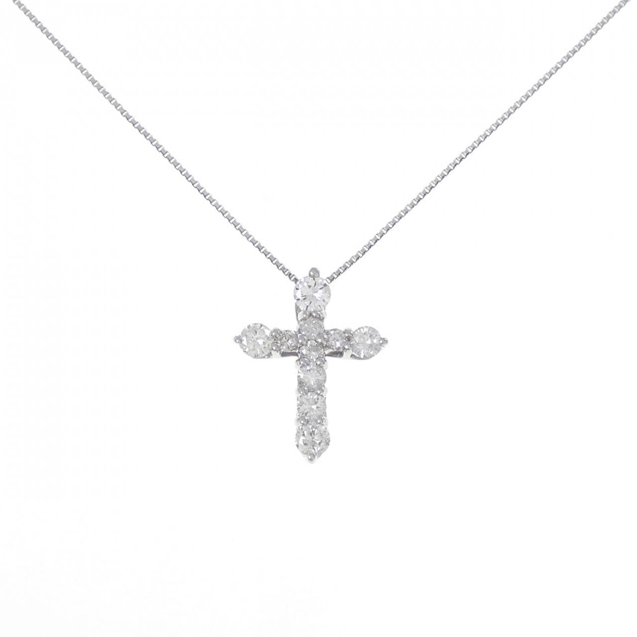 PT900/PT850 クロス ダイヤモンド ネックレス 0.50CT