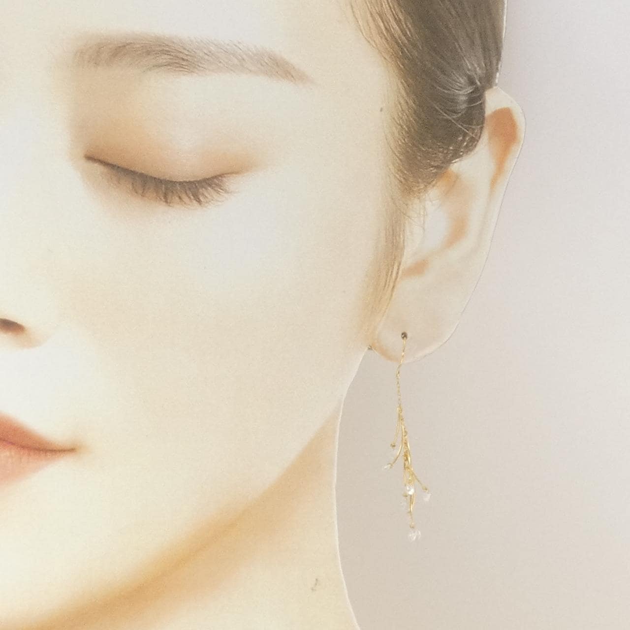 K18YG ダイヤモンド ピアス