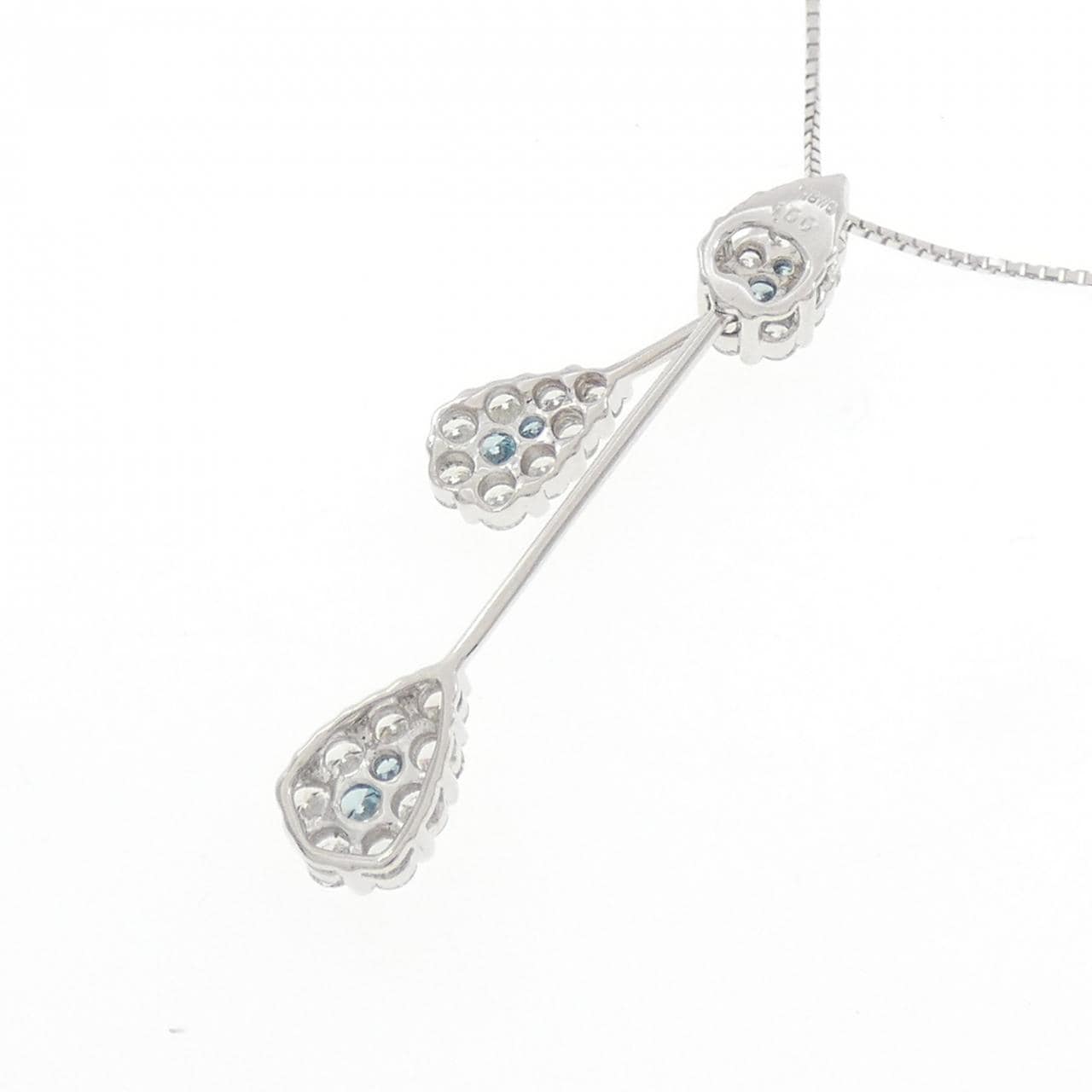 K18WG ダイヤモンド ネックレス 1.00CT