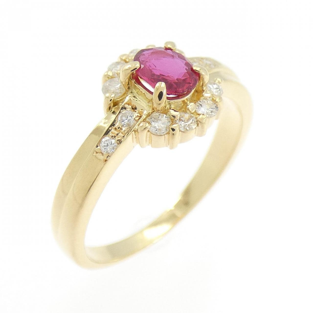 K18YG ruby ring 0.28CT