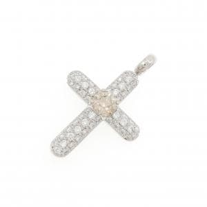 カシケイ クロス ダイヤモンド ペンダント 0.40CT