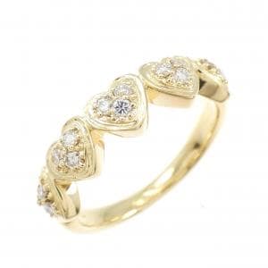 K18YG ハート ダイヤモンド リング 0.23CT