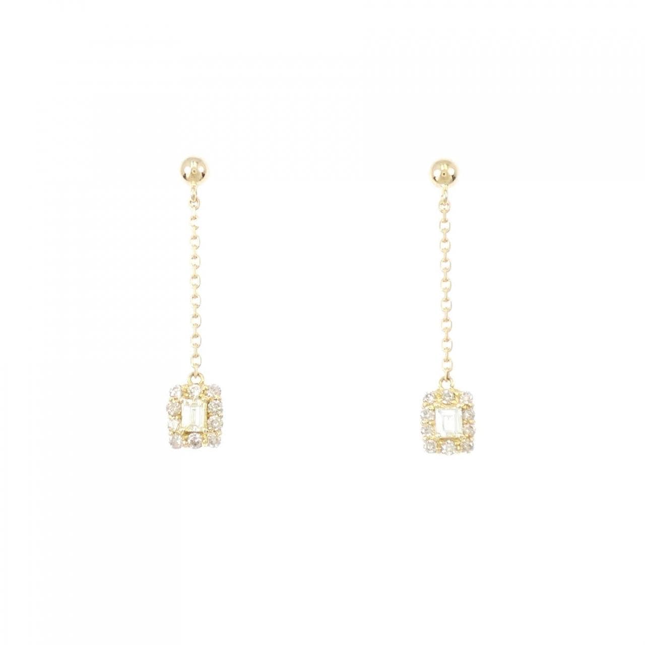 [BRAND NEW] K18YG Diamond earrings 0.26CT