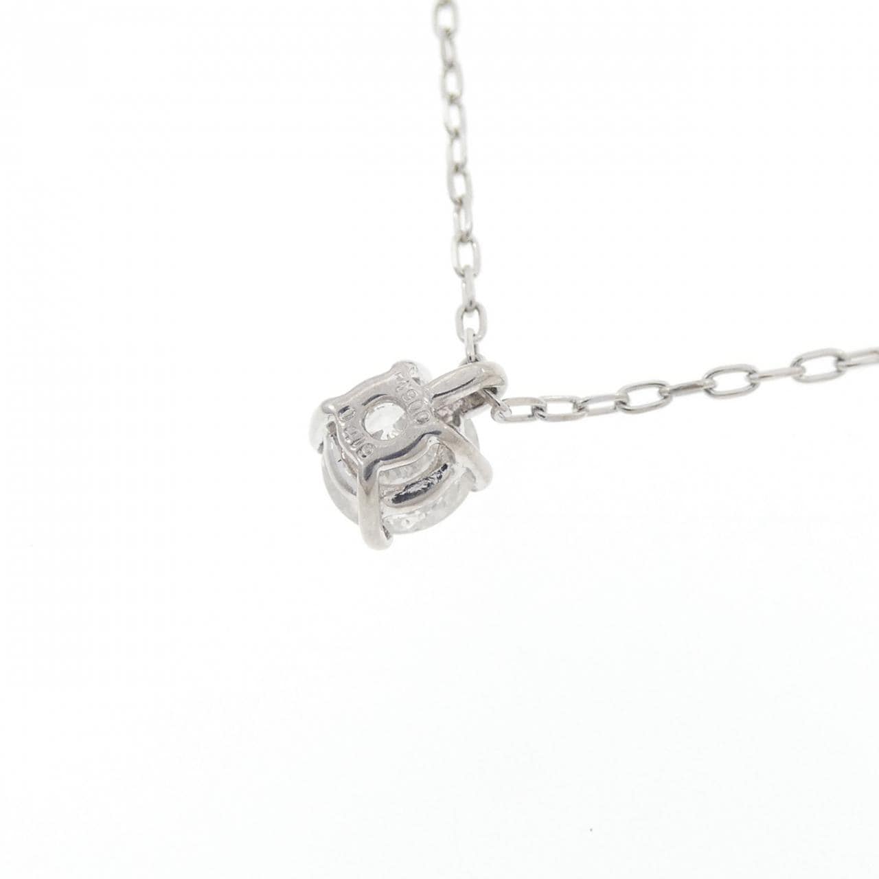 PT900/PT850 ソリティア ダイヤモンド ネックレス 0.419CT