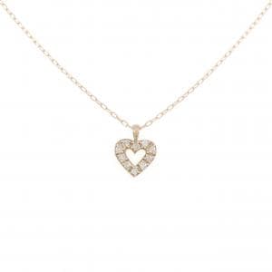 K18PG ハート ダイヤモンド ネックレス 0.10CT