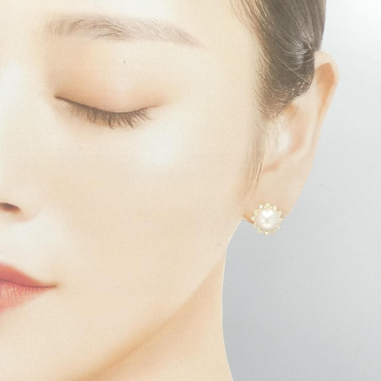 K18YG アコヤパール ピアス 8.5mm