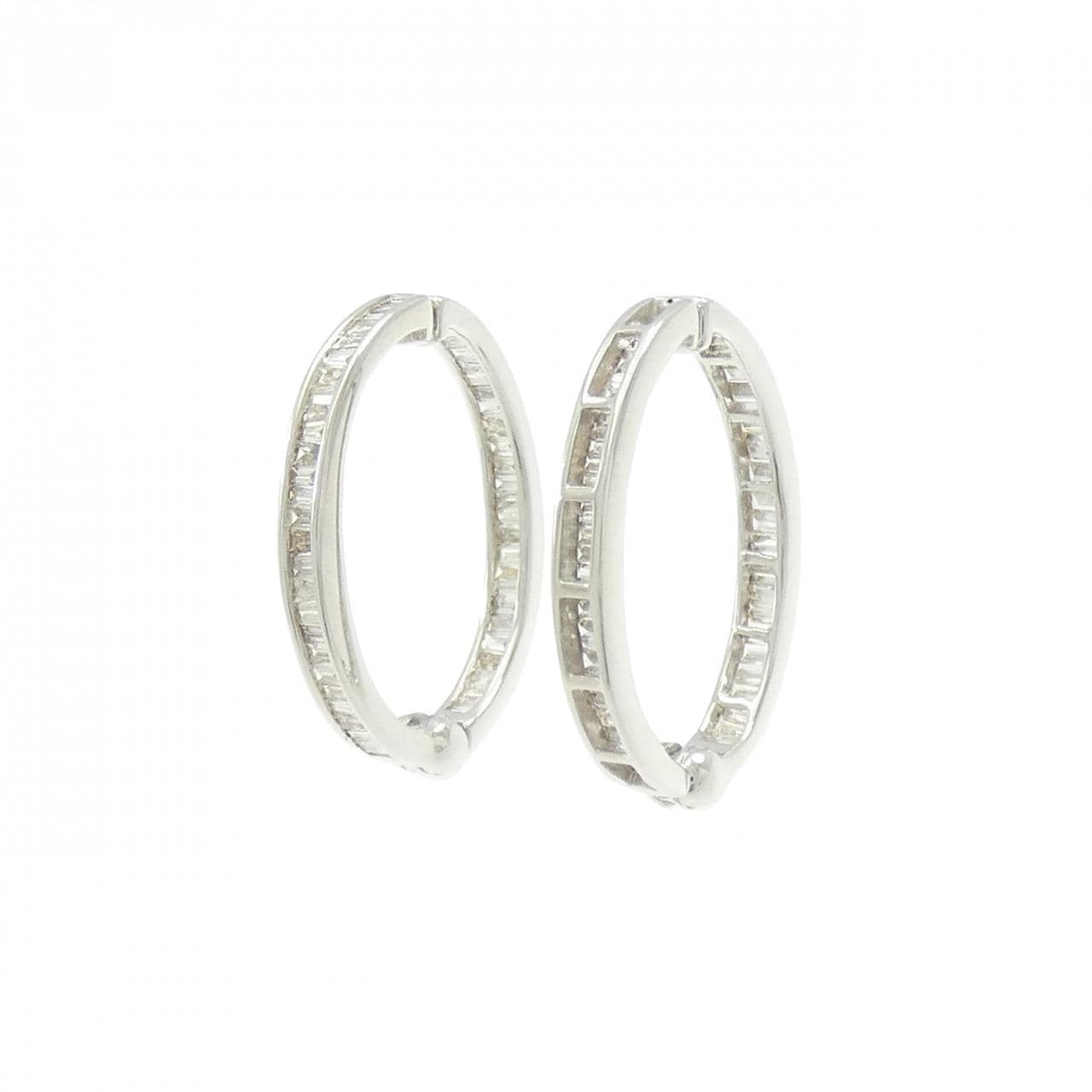 K18WG ダイヤモンド イヤリング 0.90CT