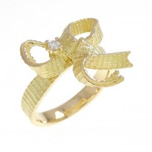 750YG リボン ダイヤモンド リング 0.03CT