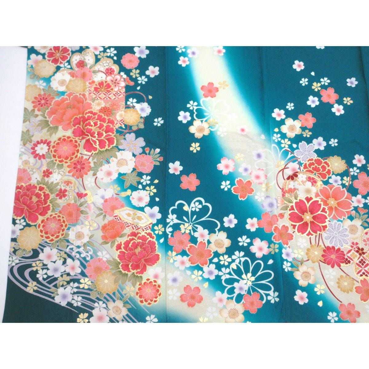 振袖　友禅金彩加工　ボカシ染