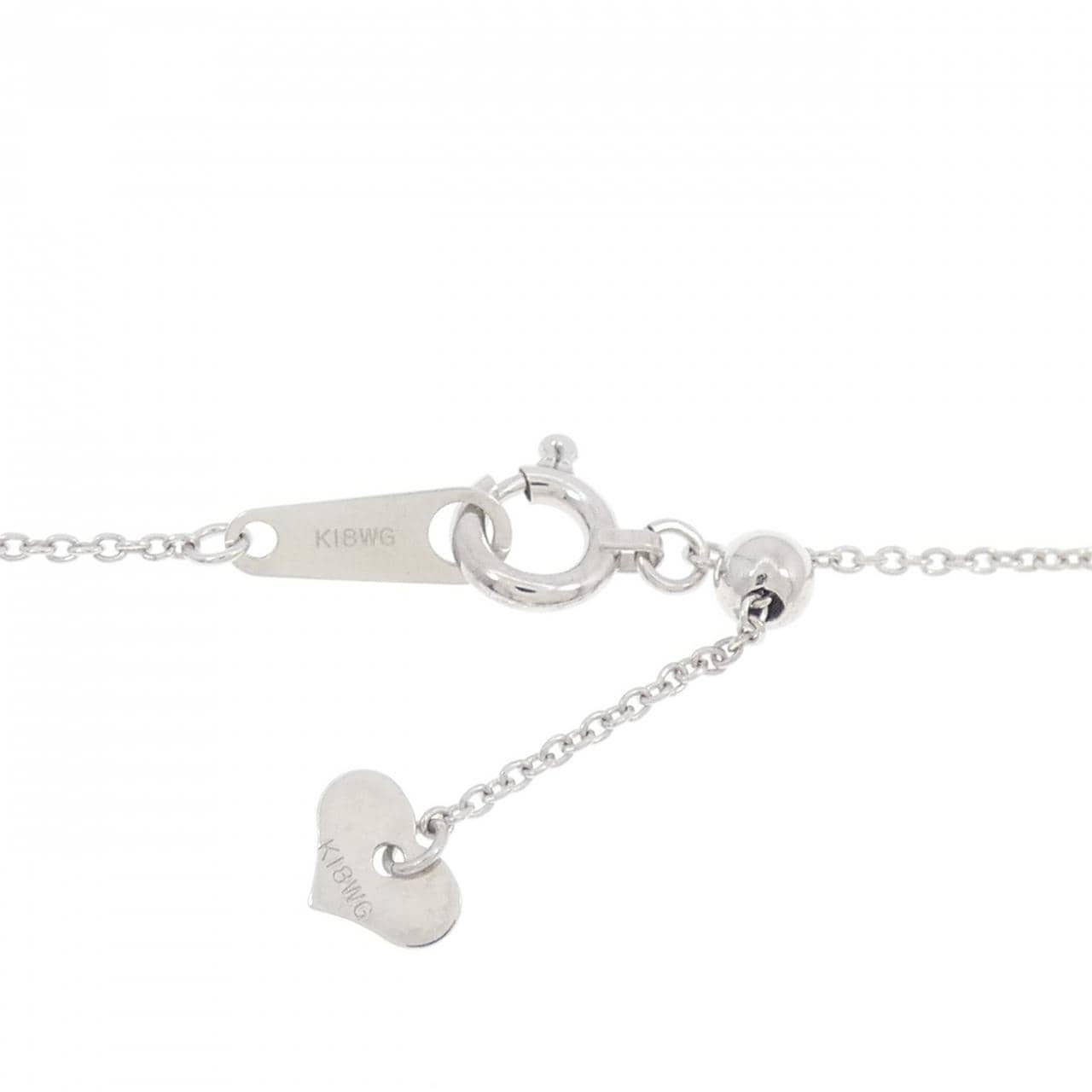 K18WG ルビー ネックレス 0.12CT