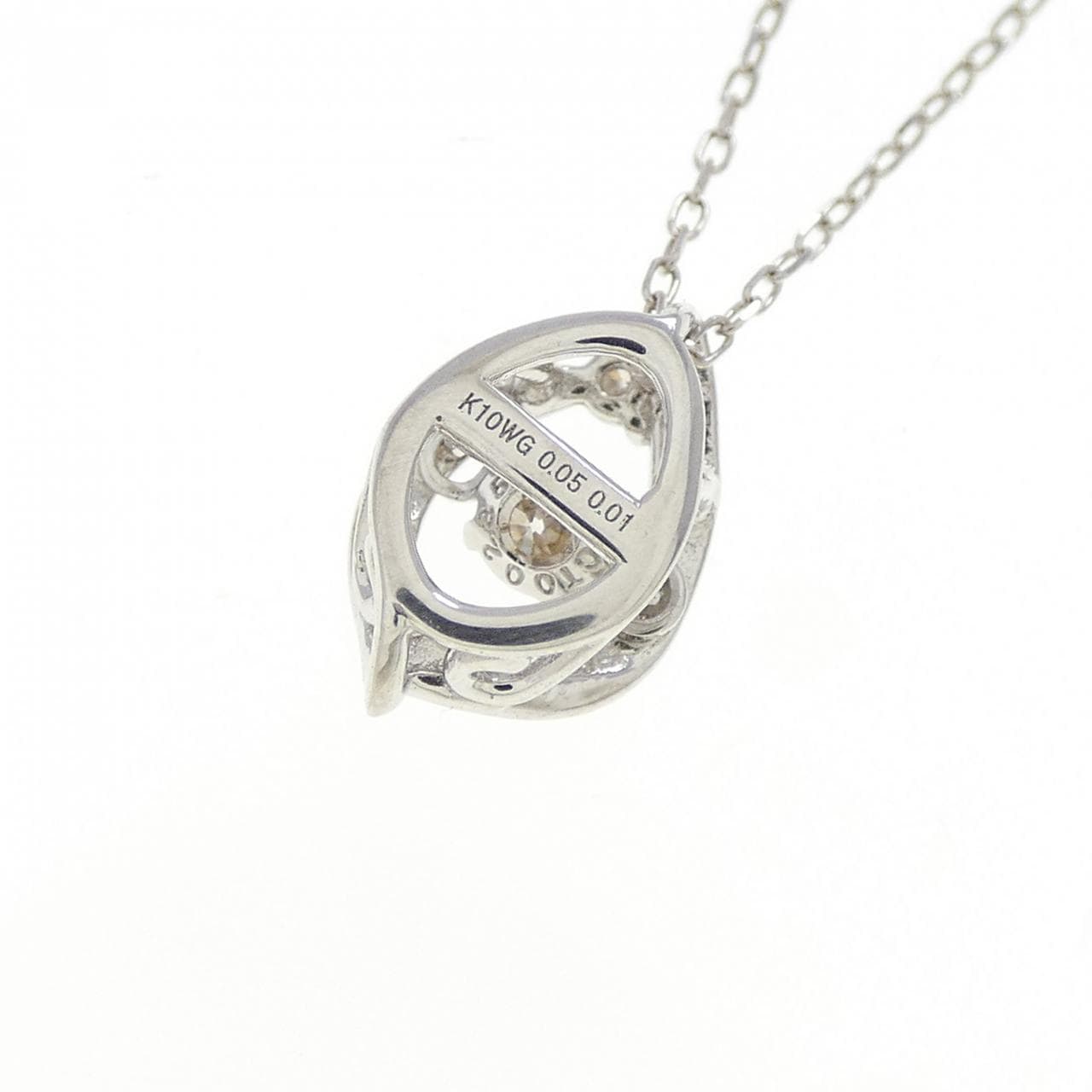 K10WG ダイヤモンド ネックレス 0.05CT