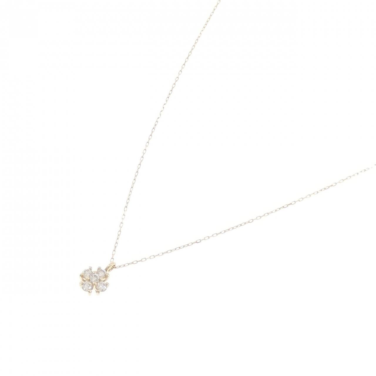 【新品】K10YG ダイヤモンド ネックレス 0.10CT
