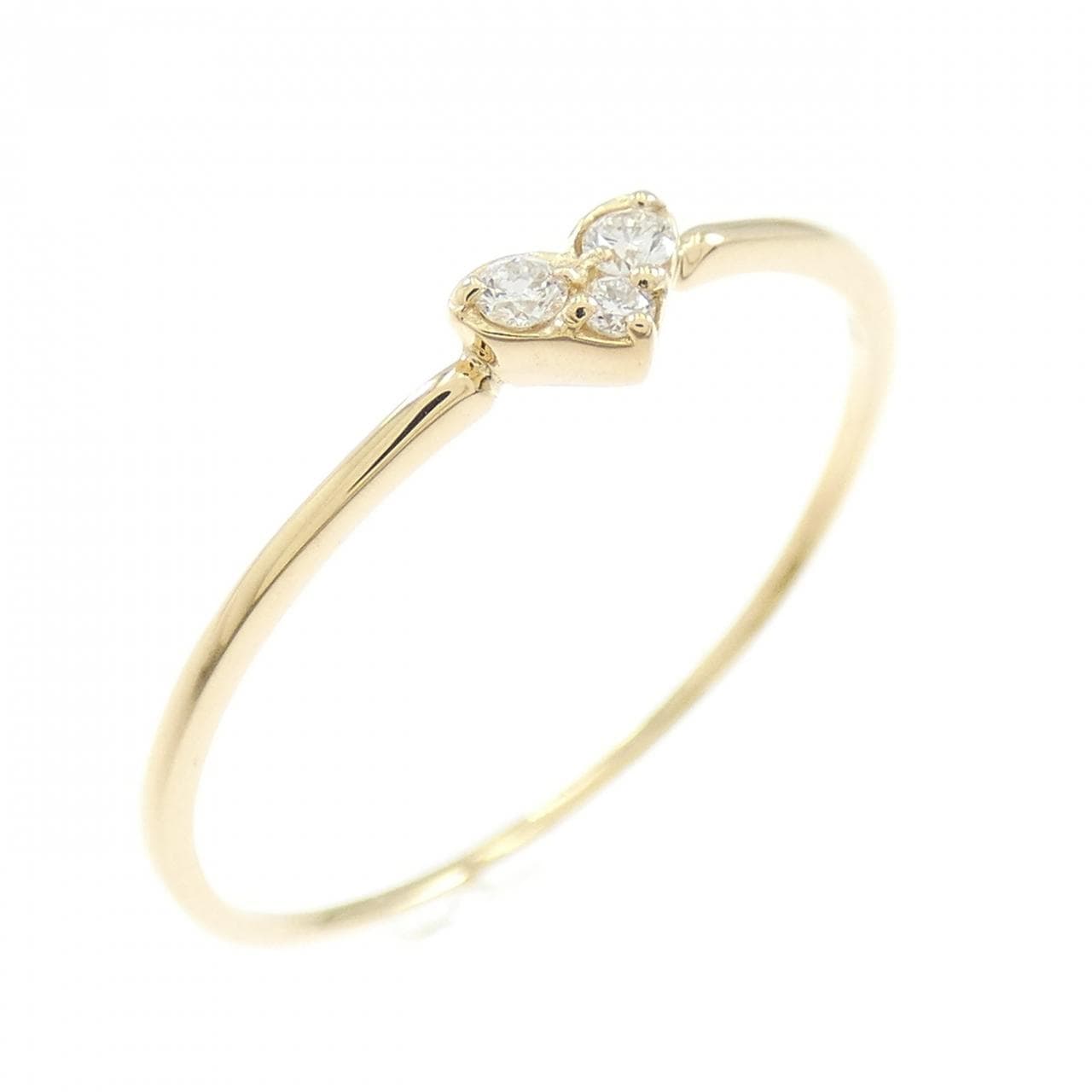 【リメイク】K18YG ハート ダイヤモンド リング 0.05CT