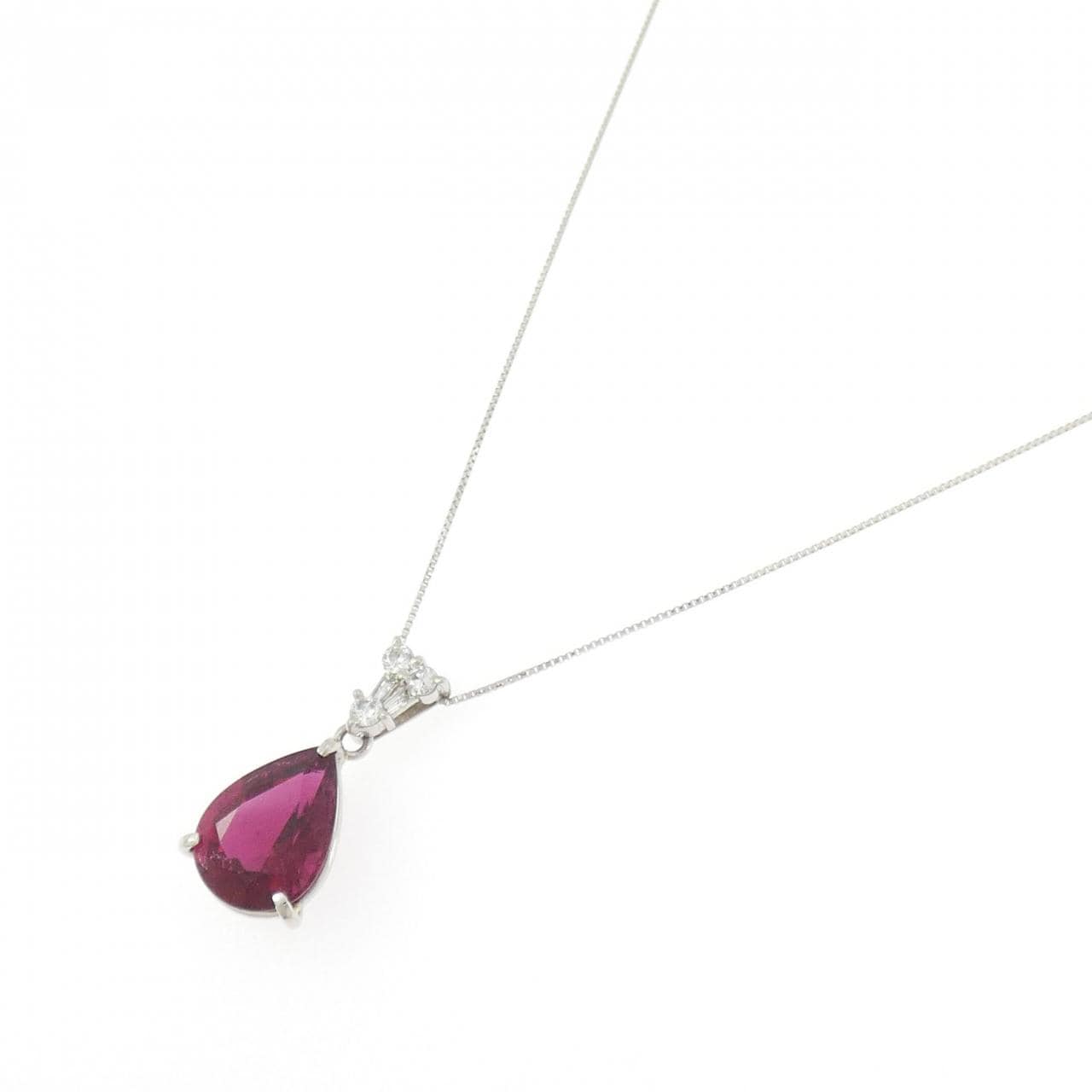 PT900/PT850 ルベライトトルマリン ネックレス 4.51CT