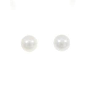 K14WG 白蝶パール ピアス 10.4mm