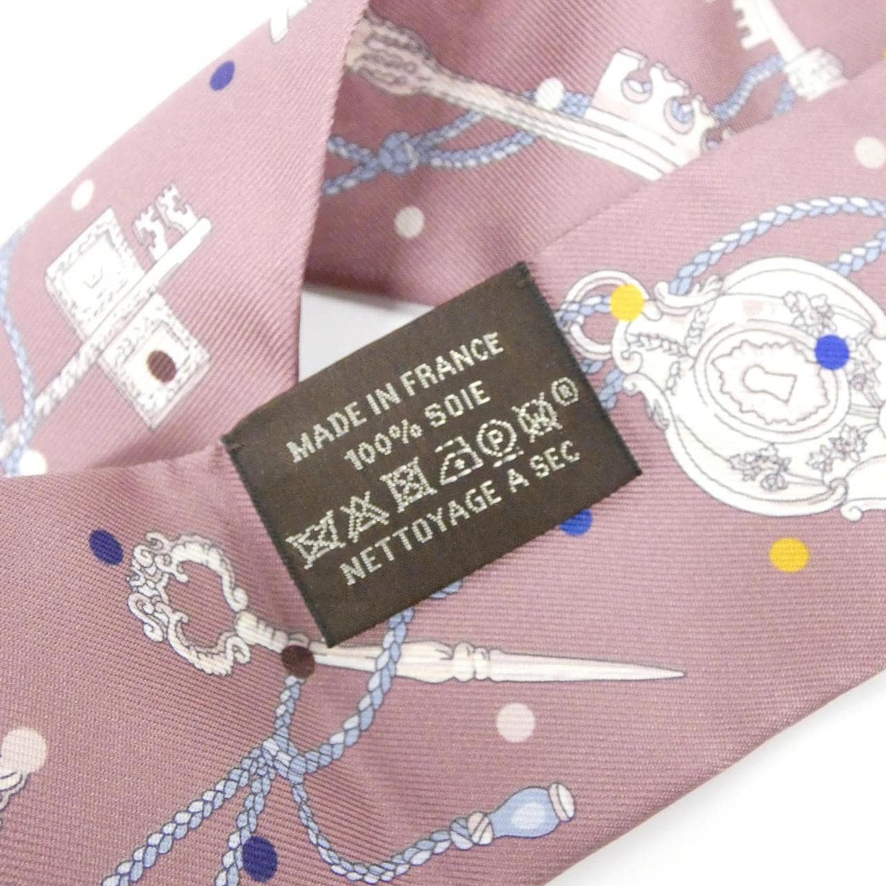 エルメス LES CLES A POIS ツイリー 063871S スカーフ