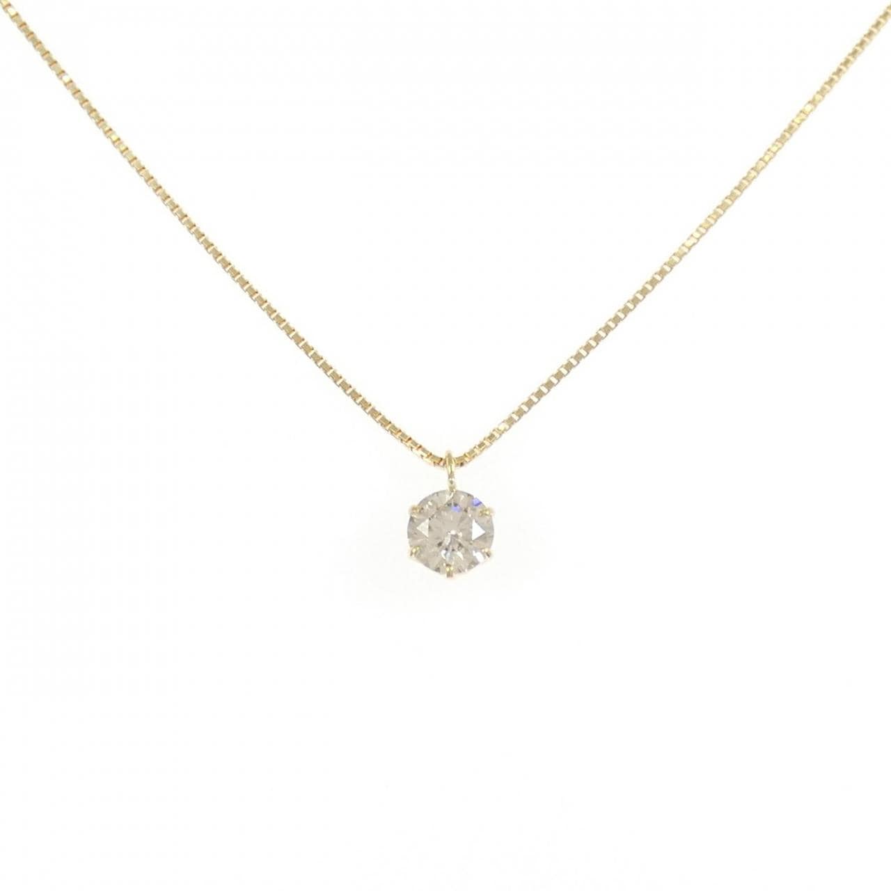 K18YG ソリティア ダイヤモンド ネックレス 0.305CT