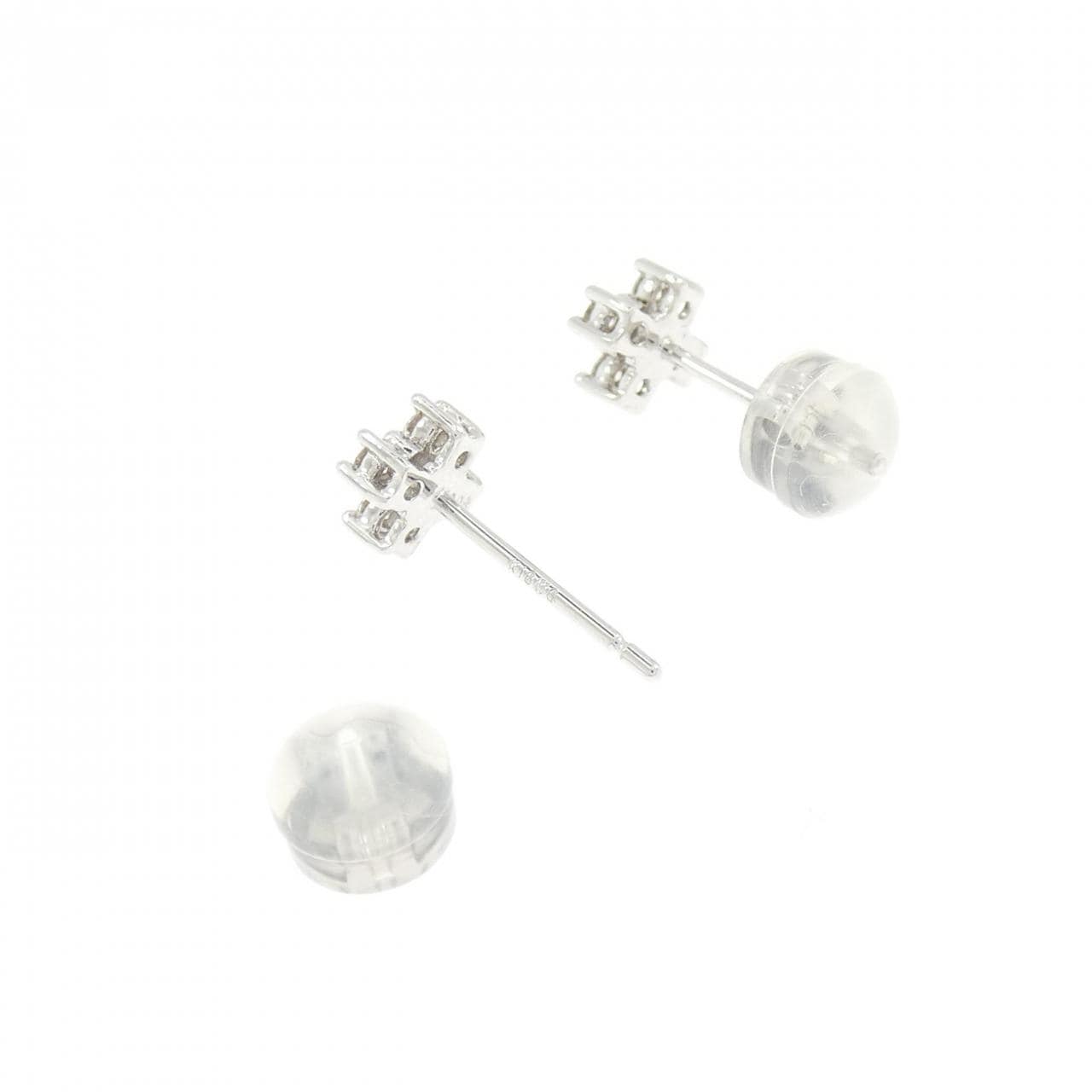 K18WG ダイヤモンド ピアス 0.16CT