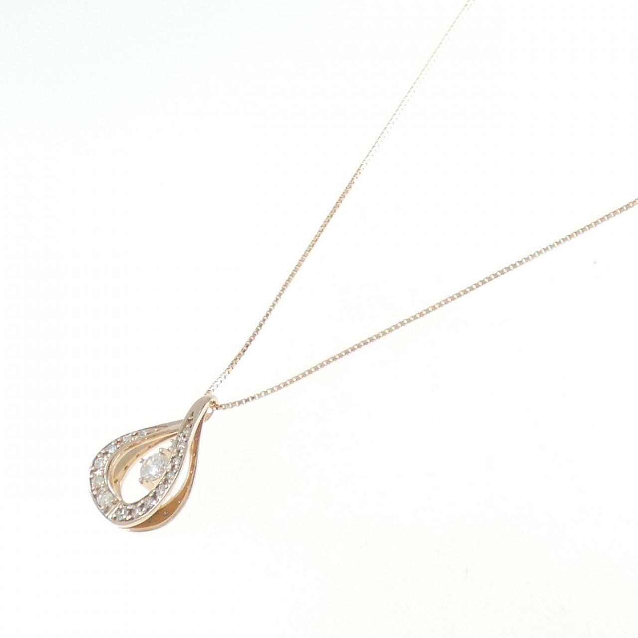 K18PG ダイヤモンド ネックレス 0.21CT