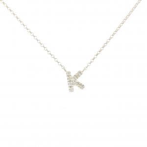 K10YG イニシャルK ダイヤモンド ネックレス 0.04CT
