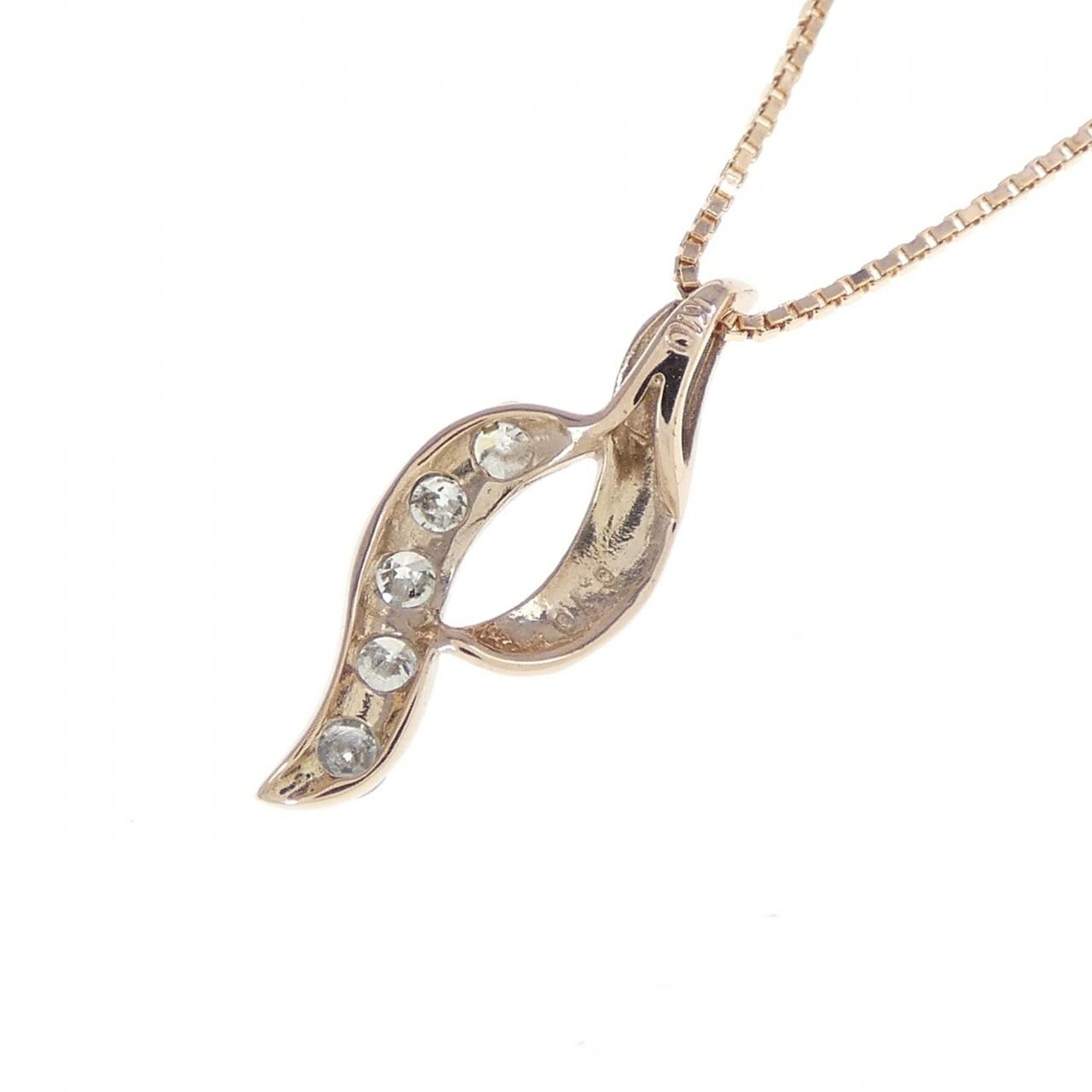 K10PG ダイヤモンド ネックレス 0.10CT