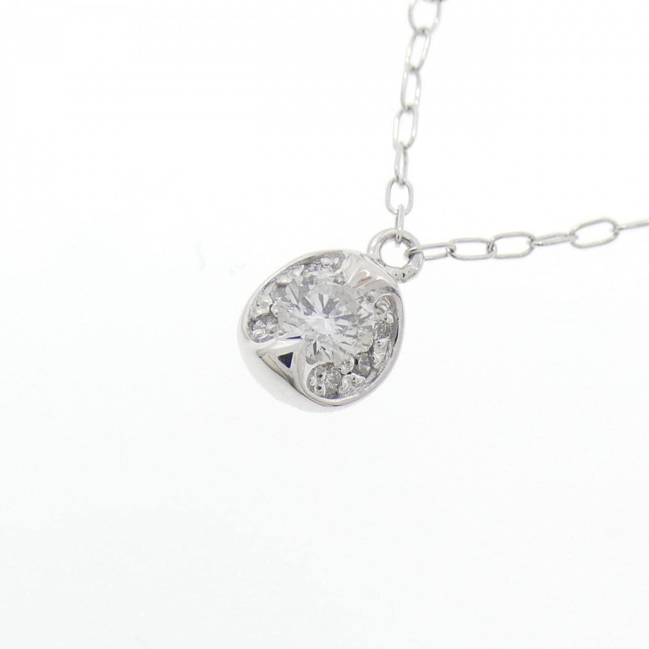 K10WG ダイヤモンド ネックレス 0.10CT