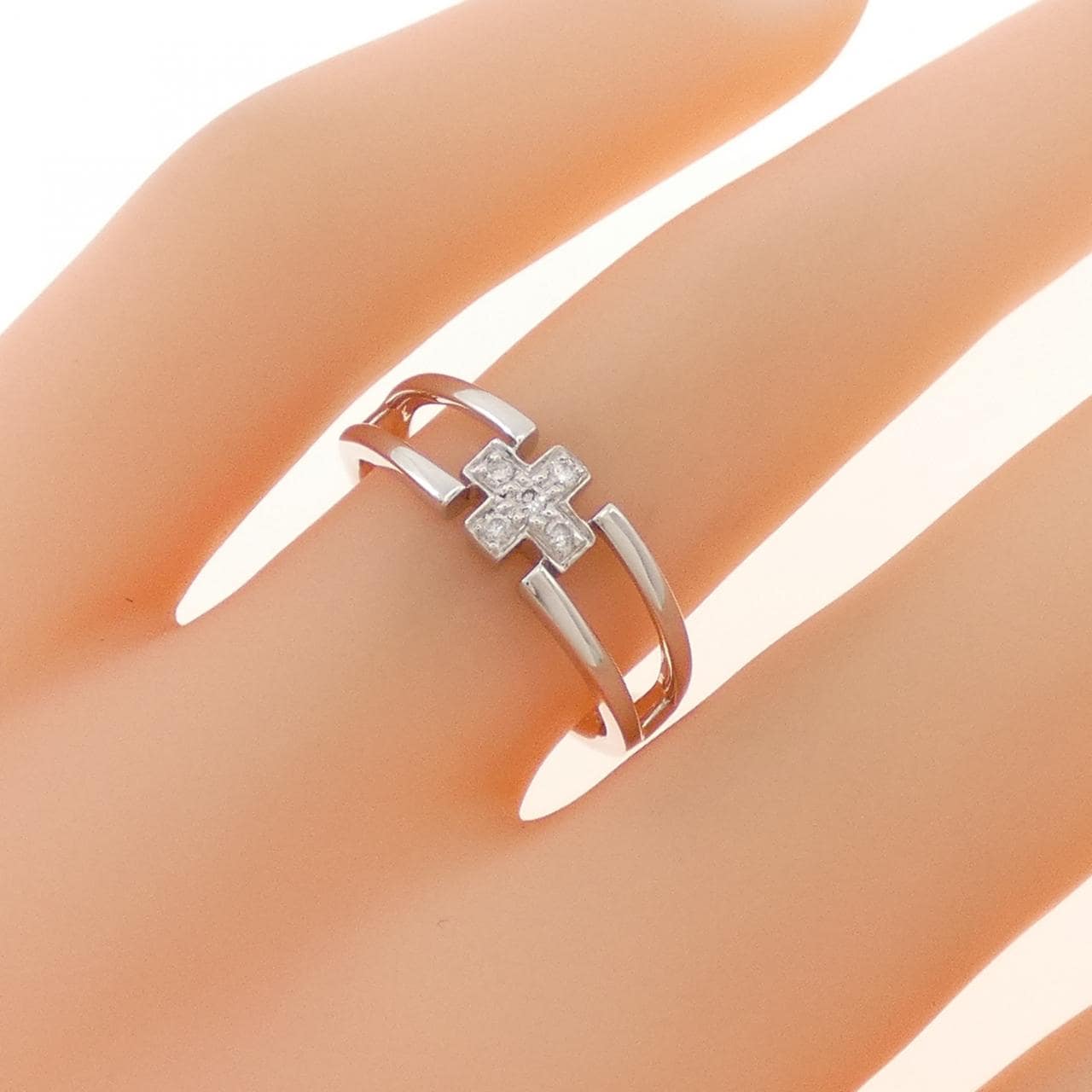 K18WG ダイヤモンド リング 0.05CT