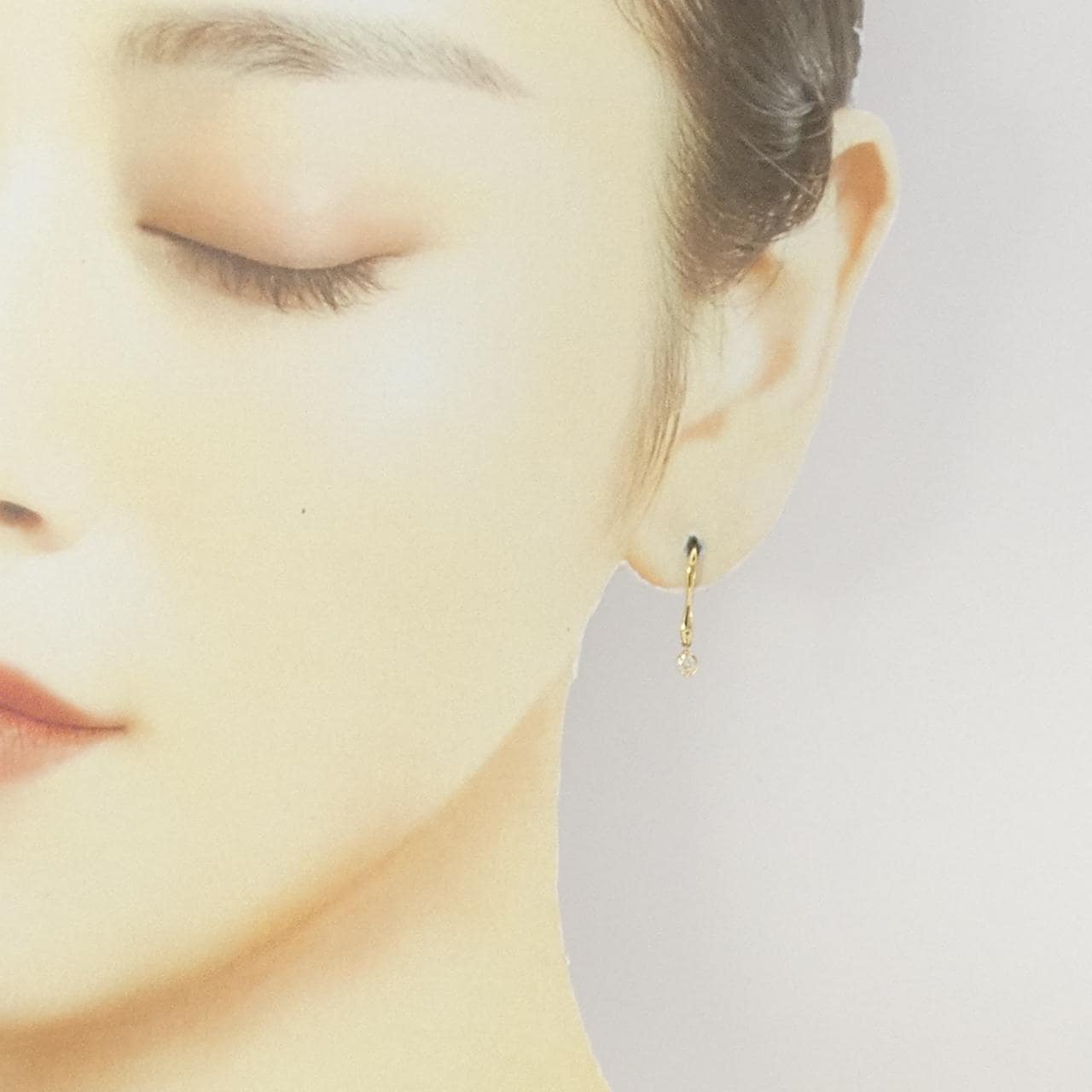 K18YG ダイヤモンド ピアス 0.12CT