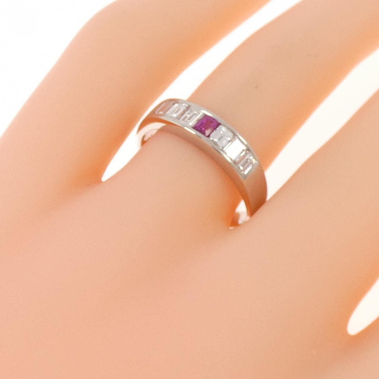 PT900 ルビー リング 0.18CT