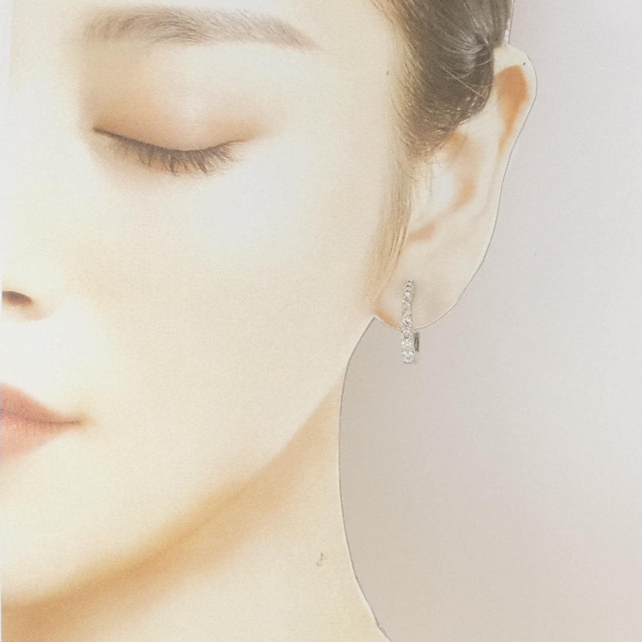 PT950 ダイヤモンド イヤリング 1.00CT