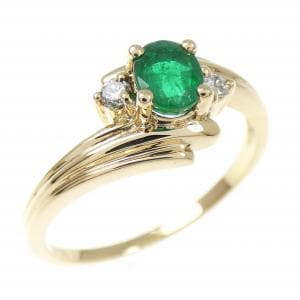 18KYG エメラルド リング