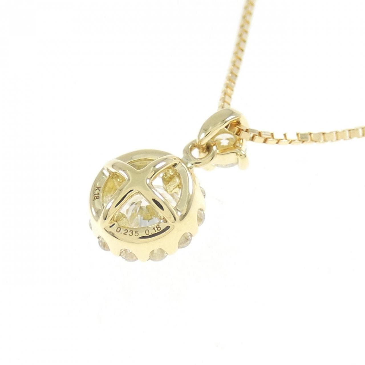 【新品】K18YG ダイヤモンド ネックレス 0.235CT F SI2 VG