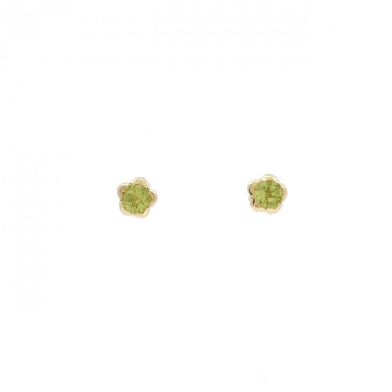 【新品】K18YG ペリドット ピアス