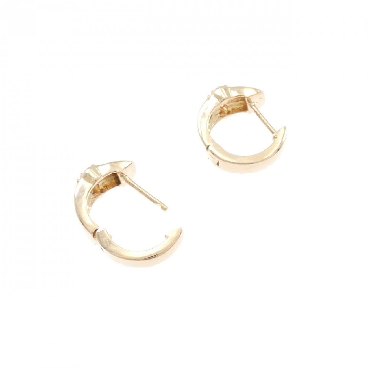 K18PG 花形鑽石耳環 0.16CT