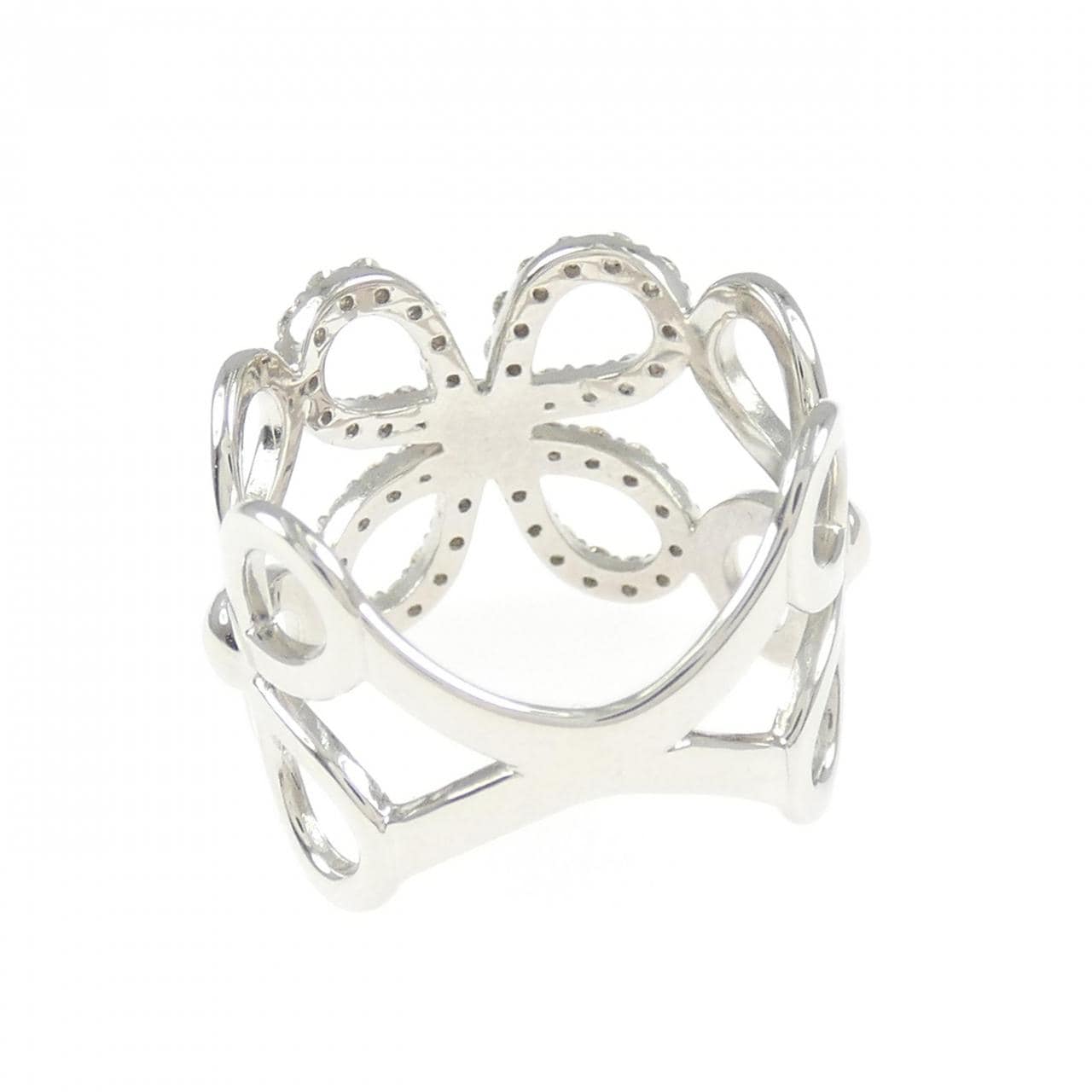 PT900 フラワー ダイヤモンド リング 0.40CT