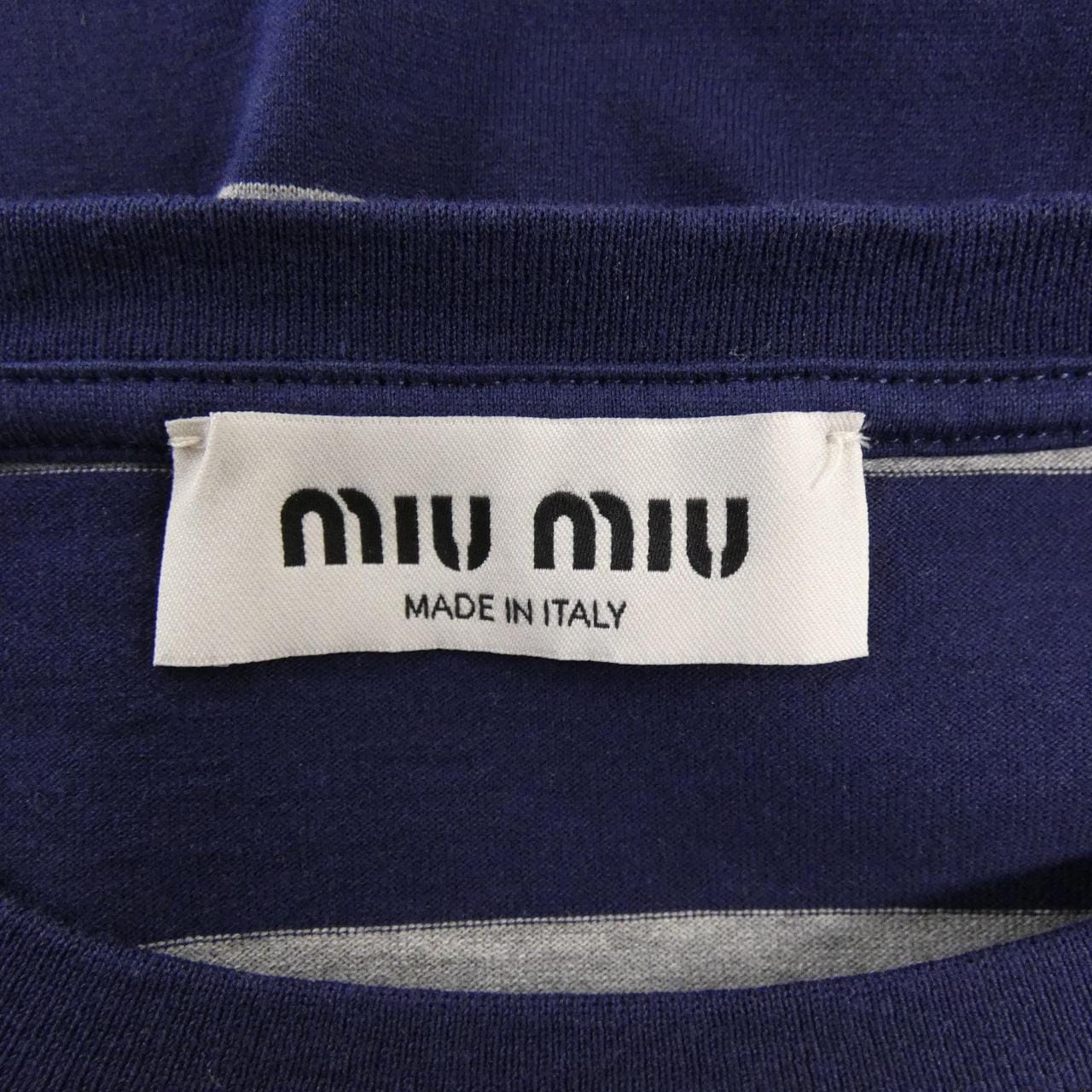 ミュウミュウ MIU MIU MIU MIUロゴ MJL014 SOOO 14RT Tシャツ