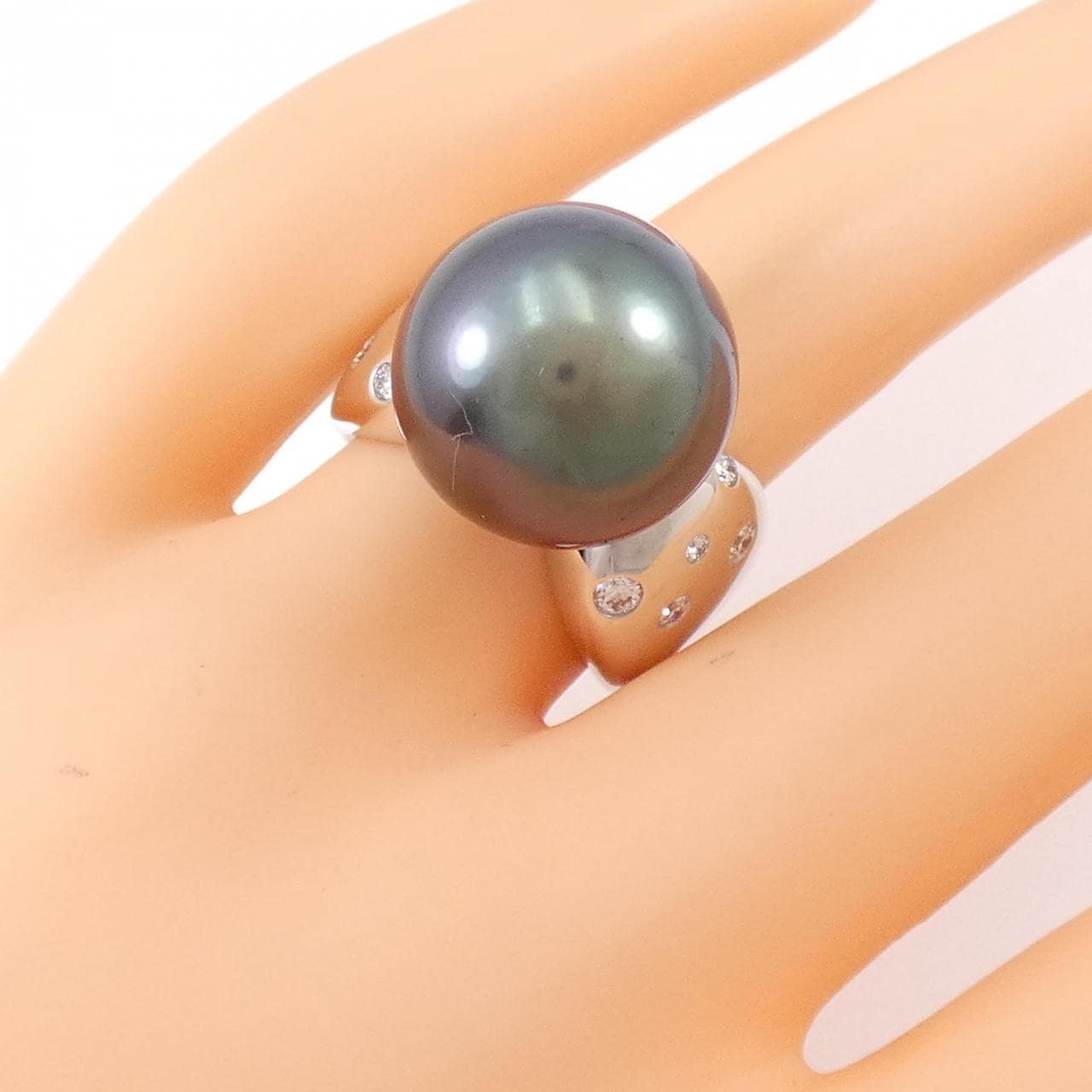 Tasaki Black Pearl Ring 15.1mm