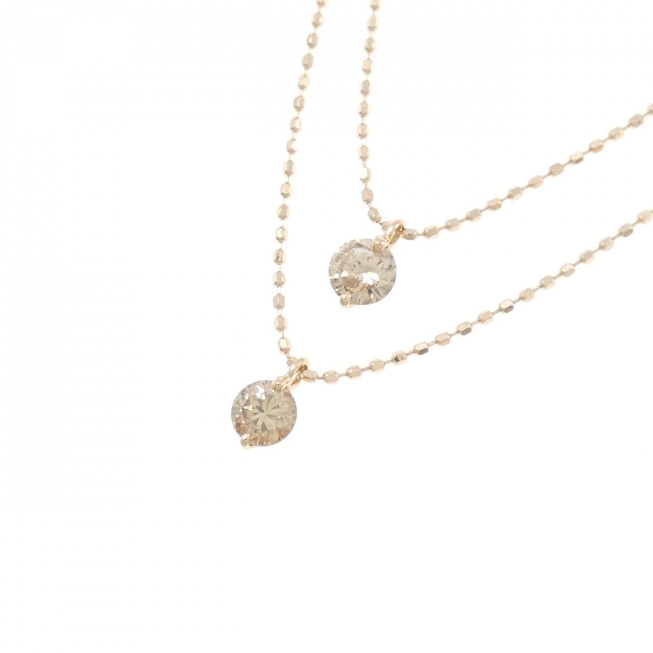 K18PG ダイヤモンド ネックレス 0.409CT