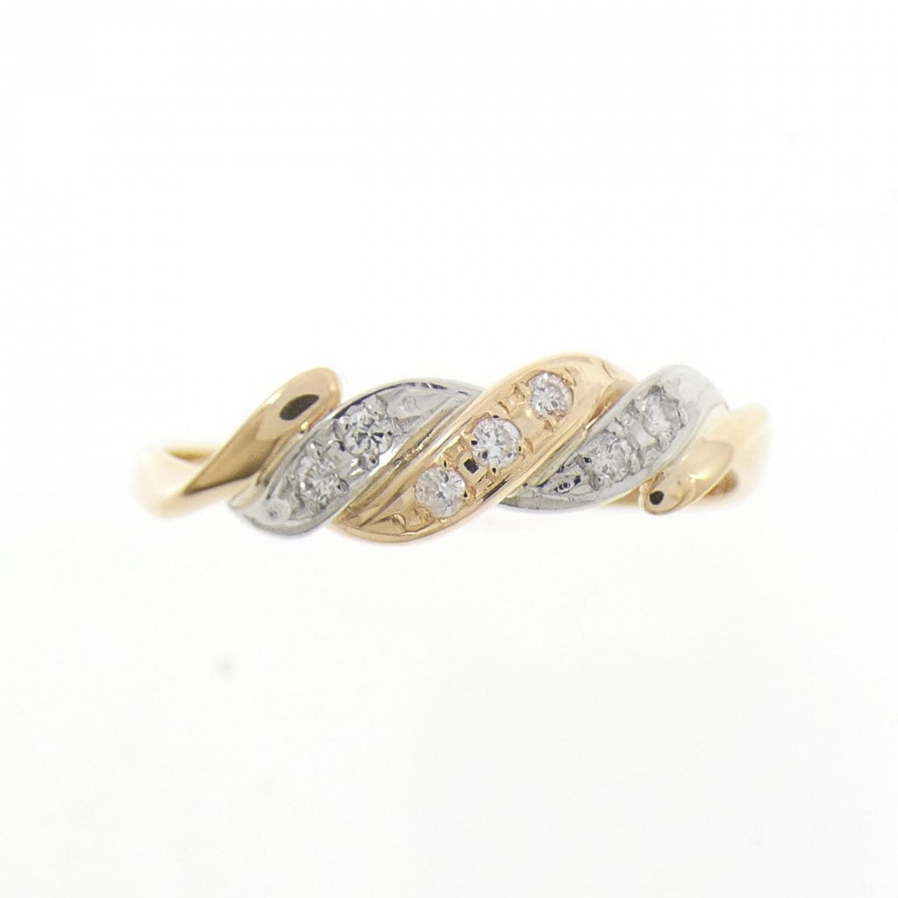 K18YG/PT900 ダイヤモンド リング 0.06CT