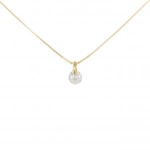 K18YG ソリティア ダイヤモンド ネックレス 0.25CT
