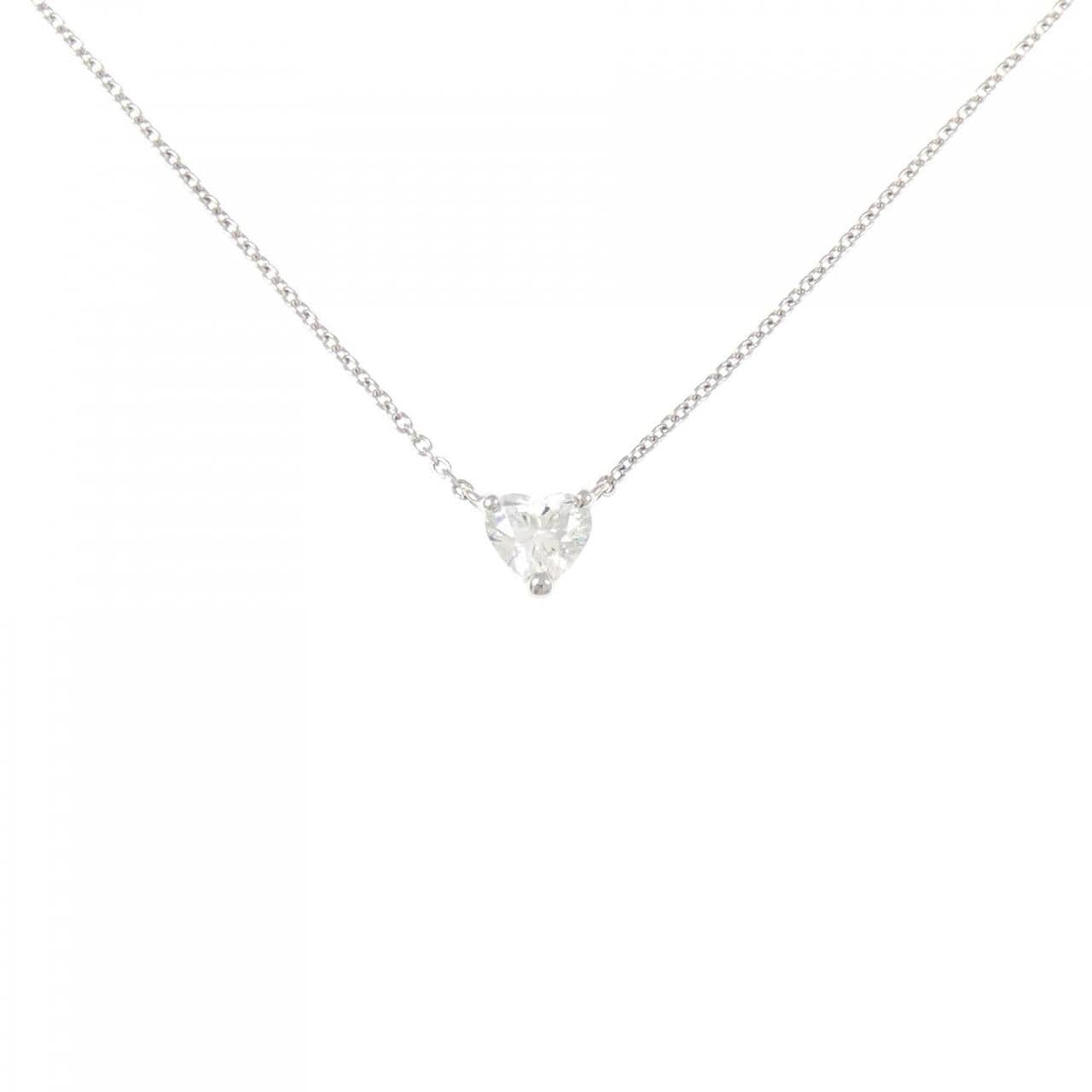 【リメイク】PT900/PT850 ダイヤモンド ネックレス 0.346CT F SI2 ハートシェイプ