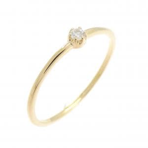 【リメイク】K18YG ソリティア ダイヤモンド リング 0.03CT