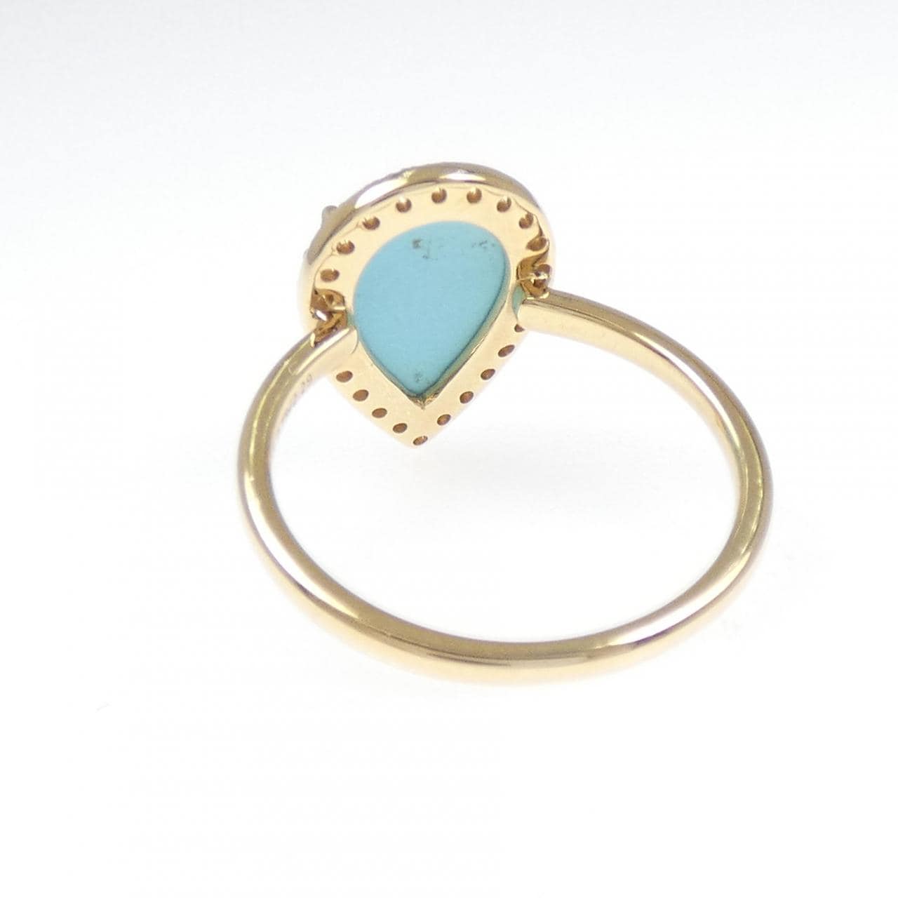 【新品】K18YG ターコイズ リング 2.29CT