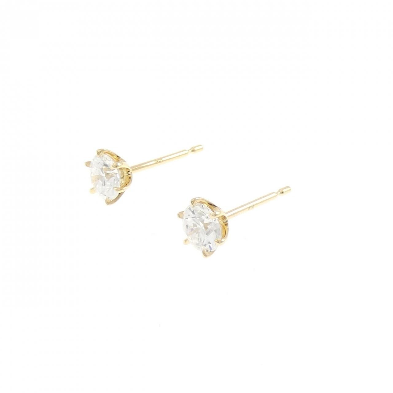【リメイク】K18YG/ST ダイヤモンド ピアス 0.340CT 0.362CT D VS2 VG
