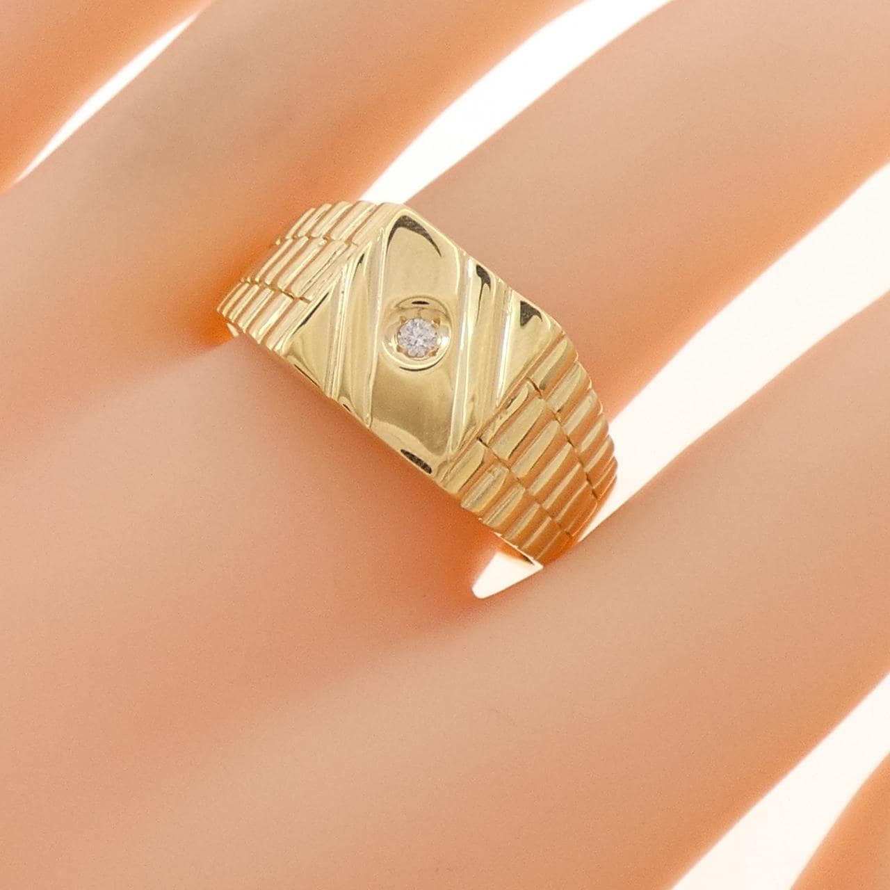 【新品】K18YG ダイヤモンド リング 0.03CT