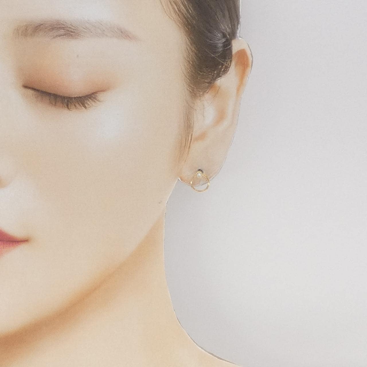 ヒロタカ ダイヤモンド ピアス 0.05CT 片耳