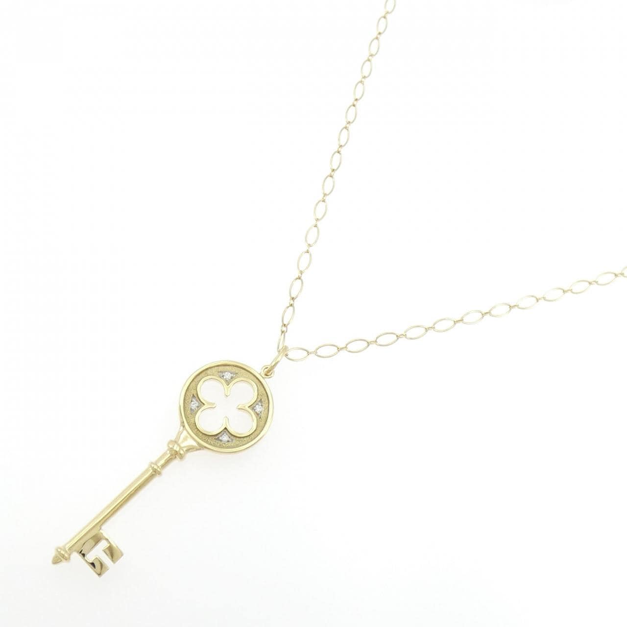 ティファニー クォーターフォイル キー ネックレス