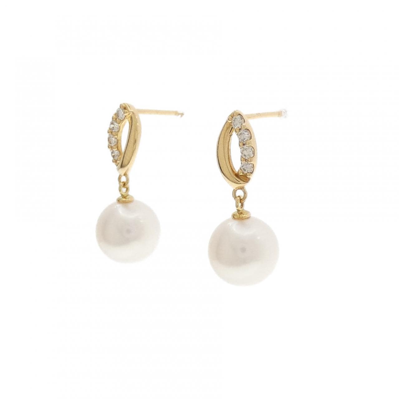 K18YG アコヤパール ピアス 7.8mm