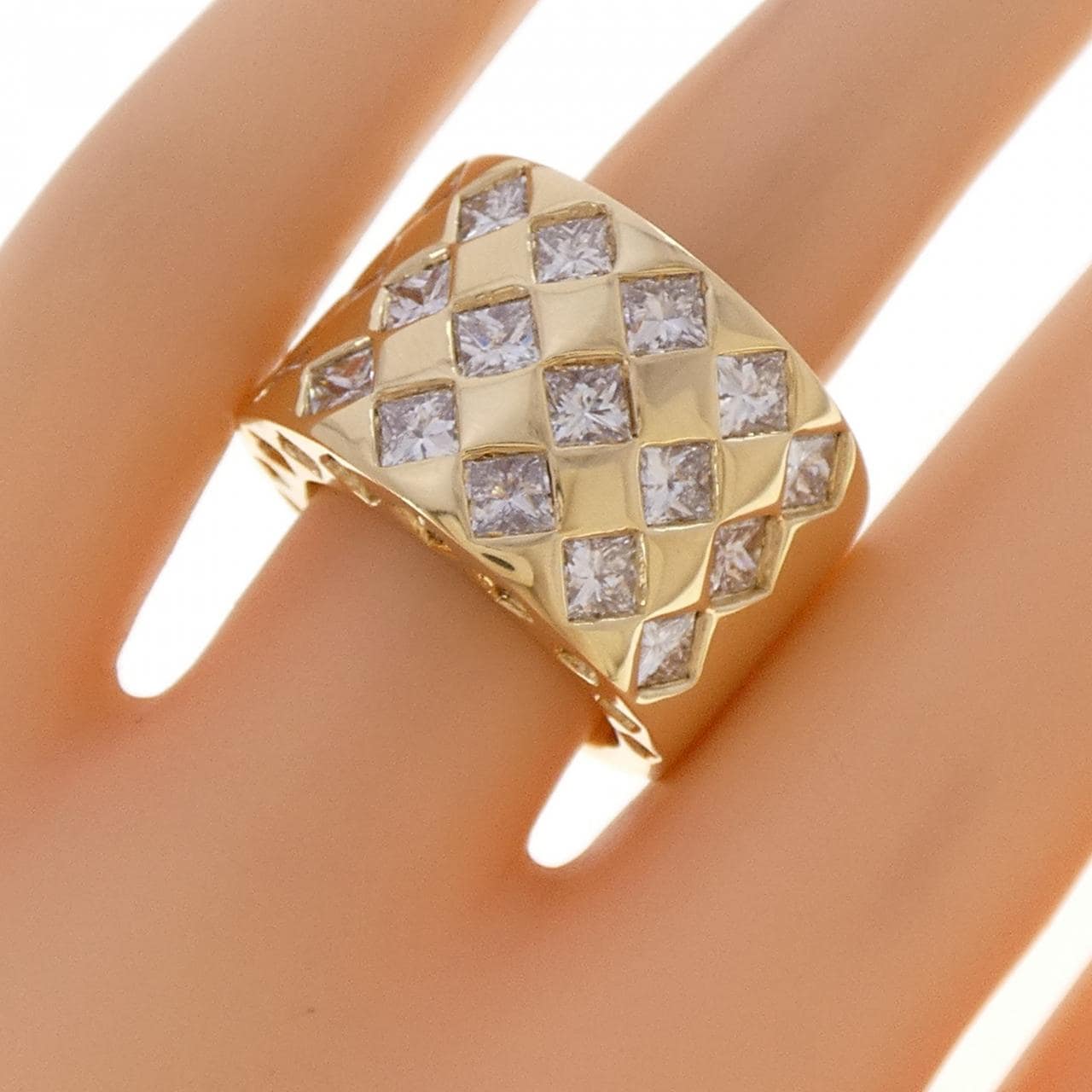 K18YG ダイヤモンド リング 5.29CT